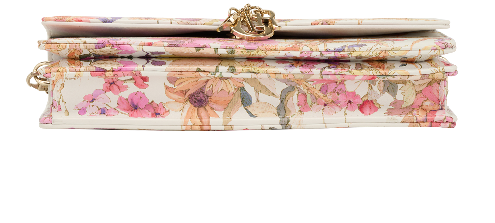 Medium Glycine Wallet On Chain, &pound;2,200, Handbags, Pink/Purple/White, Leather, Top view